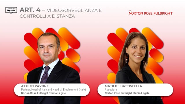 Art. 4: videosorveglianza e controlli a distanza NORTON ROSE ...